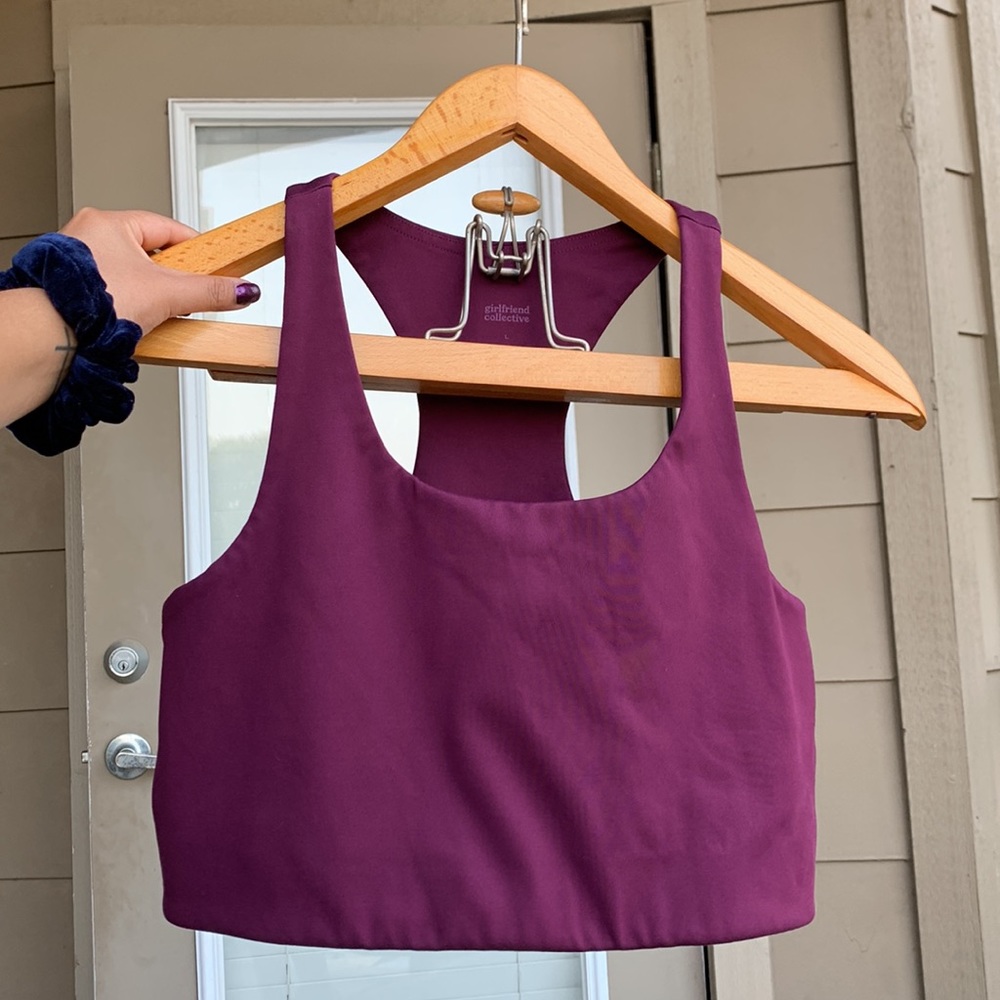 Girlfriend Collective Plum Paloma Bra LARGE